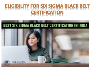 Best six sigma black belt certification cost in India with ISEL Global