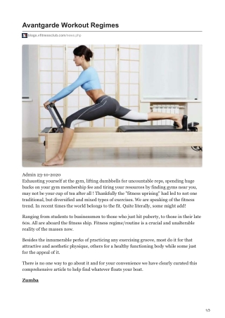 blogs.vfitnessclub.com-Avantgarde Workout Regimes