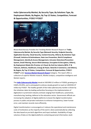 India Cybersecurity Market Research Report 2017-2027