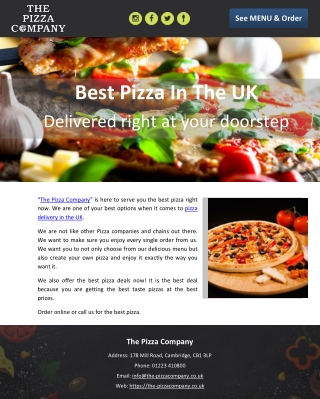 Best Pizza In The UK