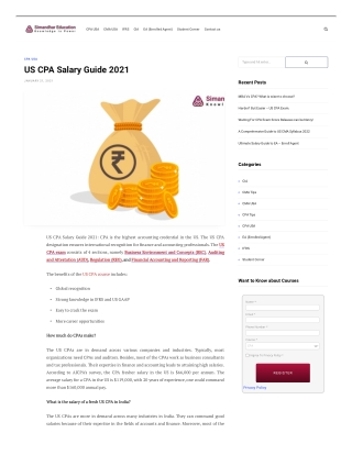 US CPA Salary Guide 2021
