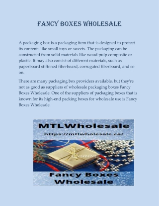 Fancy boxes wholesale
