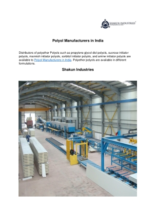 Polyol Manufacturers in India-converted