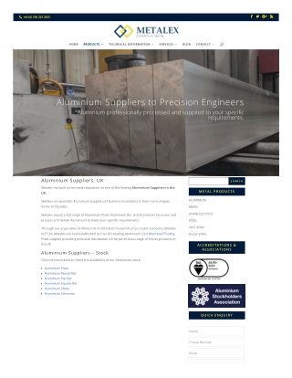 Aluminium suppliers UK