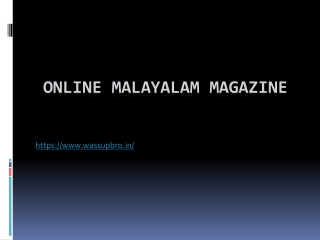 ONLINE MALAYALAM MAGAZINE -woodbee