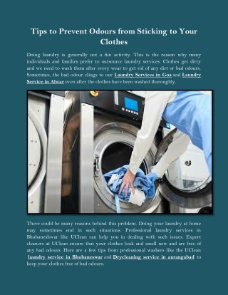 Tips to Prevent Odours from Sticking to Your Clothes