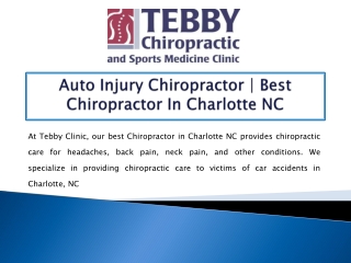 Auto Injury Chiropractor | Best Chiropractor In Charlotte NC