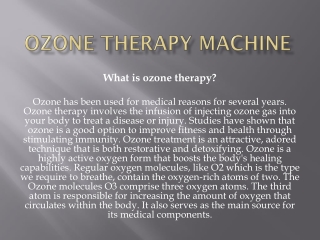 Ozone Therapy Machine
