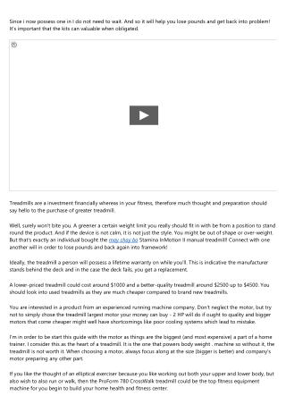 Check The Actual Report Treadmill Guide To Get A Great Deal