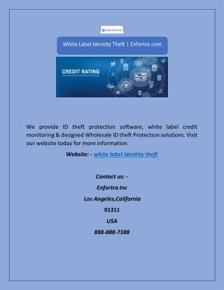 White Label Identity Theft | Enfortra.com