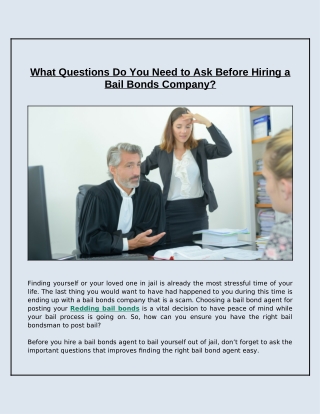 What Are the Most Important Questions to Ask a Bail Bonds Company Before Hiring Them?