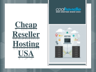 Cheap Reseller Hosting USA