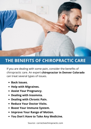 THE BENEFITS OF CHIROPRACTIC CARE