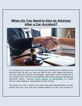 When Is it Necessary to Consult an Attorney After a Car Accident?