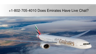 Does Emirates Have Live Chat?