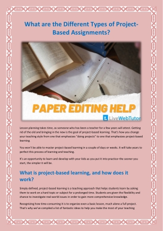 Get the Best Paper Editing help to boost your Grades