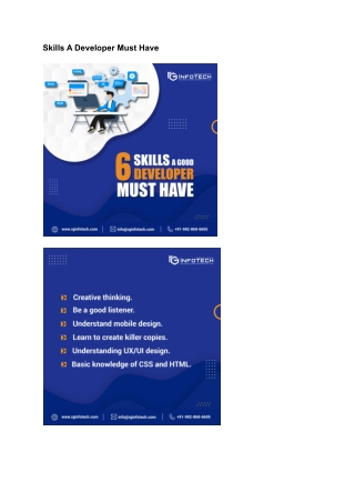 Skills A Developer Must Have