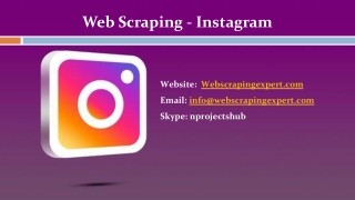 Web Scraping - Instagram