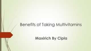 Benefits of Taking Multivitamins