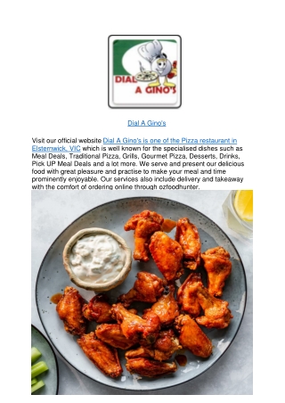 10% off - Dial A Gino's Pizza Restaurant Elsternwick,VIC