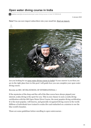 medium.com-Open water diving course in India