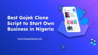 Best Gojek Clone Script to Start Own Business in Nigeria