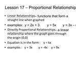 Lesson 17 Proportional Relationships