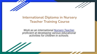 Nursery Teacher Training Course