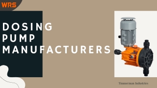 DOSING PUMP MANUFACTURERS