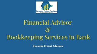 Financial Advisor & Bookkeeping Services in Bank