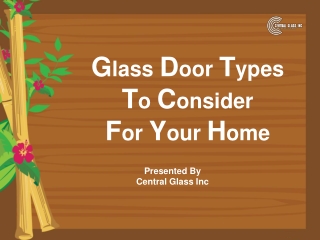 Glass Door Types To Consider