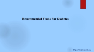Recommended Foods For Diabetes