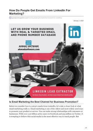 How Do People Get Emails From LinkedIn For Marketing