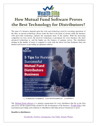 How Mutual Fund Software Proves the Best Technology for Distributors