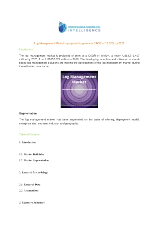 Log Management Market is projected to grow at a CAGR of 10.82% by 2026