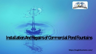 Installation And Repairs of Commercial Pond Fountains