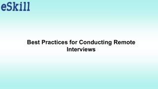 Best Practices for Conducting Remote Interviews