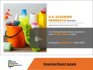 U.S. Cleaning Products Market Expected to Reach $2,898.5 Million by 2030-Allied