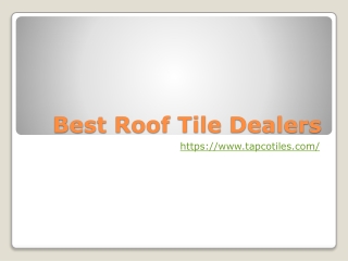 Best Roof Tile Dealers