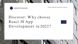 Discover Why choose React JS App Development in 2022