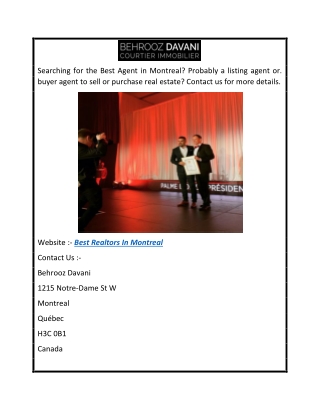 Best Realtors In Montreal  Bdavani.com