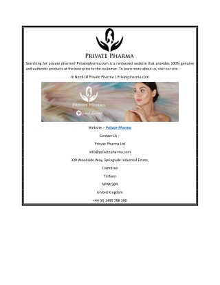 In Need Of Private Pharma  Privatepharma.com