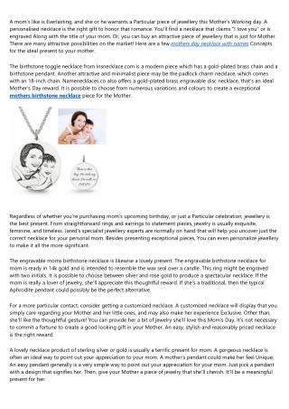 The No. 1 Question Everyone Working in birthstone necklace for mom Should Know H