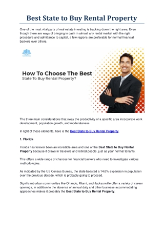Best State to Buy Rental Property