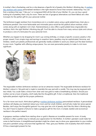 mothers day necklace with names: 11 Thing You're Forgetting to Do
