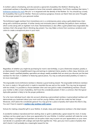 3 Reasons Your mothers birthstone necklace Is Broken (And How to Fix It)