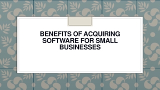 Benefits of Acquiring Software for Small Businesses