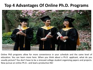 The Most Significant Benefits of Online Doctoral Programs