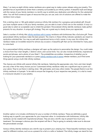 How to Explain infinity necklace with 6 names to Your Boss