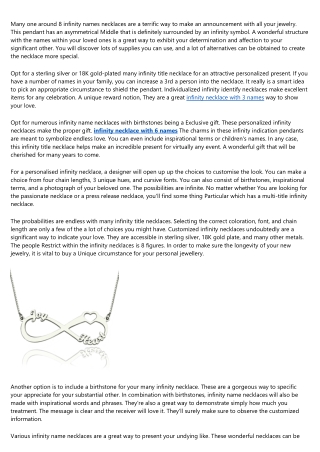 Think You're Cut Out for Doing infinity necklace with 4 names? Take This Quiz